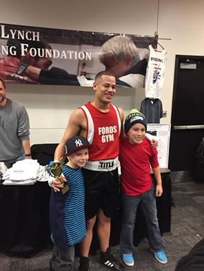 boxer Marcus Johnson and fans